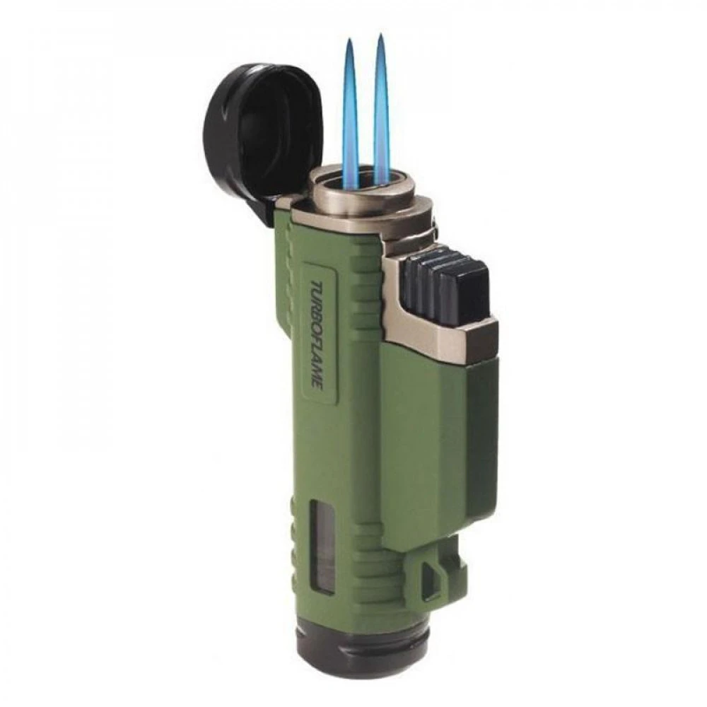 Briquet Highlander Turboflame Ranger Vert 4 Briquet Highlander Turboflame Ranger Vert – Image 2