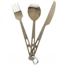 CAO Couvert 3 Pièces Inox + Mousqueton