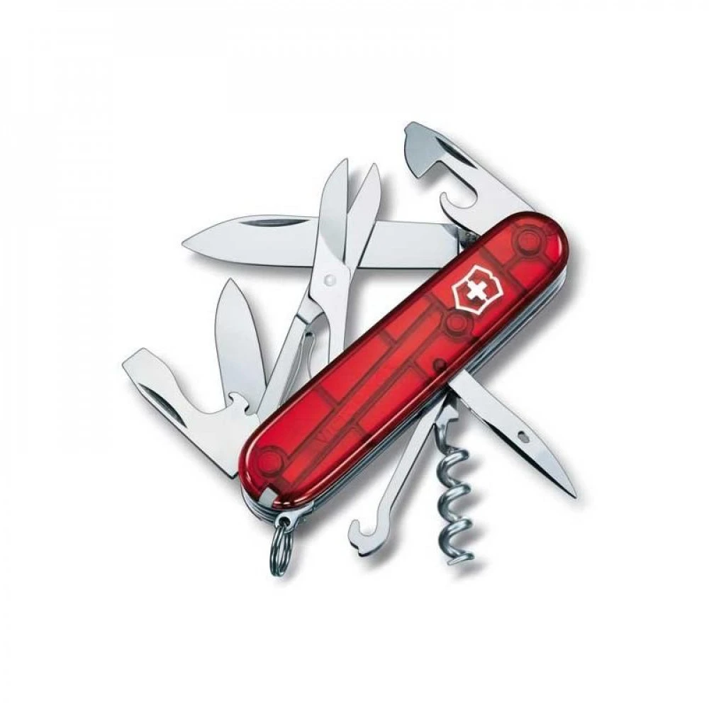 Couteau Suisse Victorinox Climber Rouge Translucide 4 Couteau Suisse Victorinox Climber Rouge Translucide – Image 2
