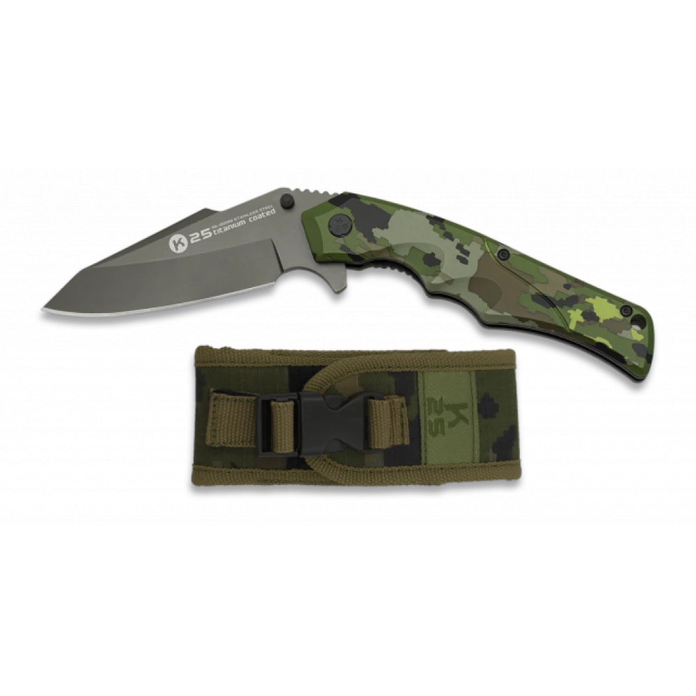 Couteau Tactical Pliable K25 9.4 Cm Camouflage 3 Couteau Tactical Pliable K25 9.4 Cm Camouflage