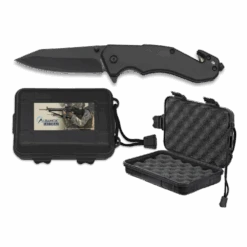 Couteau Tactique Pliant Noir Lame 8.5