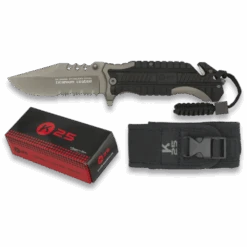 Couteau Pliant K25 Noir Lame 9.5 Cm