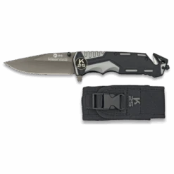 Couteau Pliable Gris Noir Lame 9.4 Cm