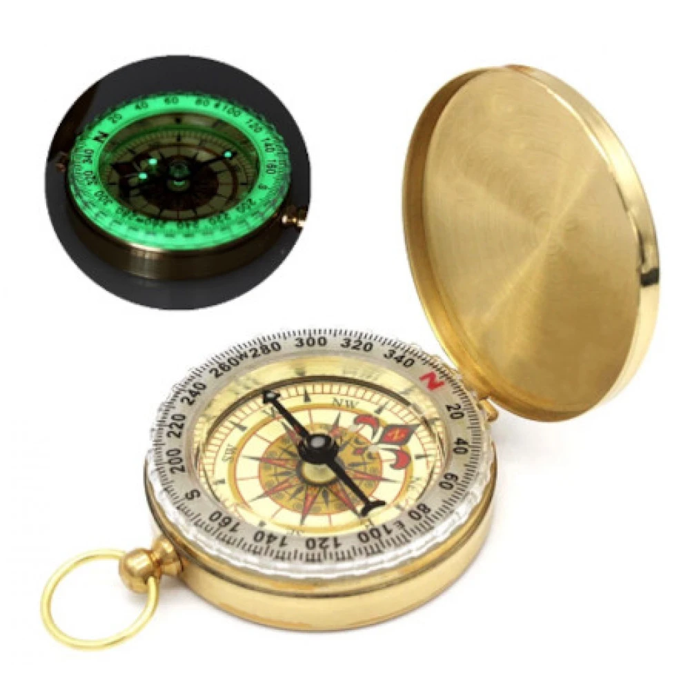 Boussole Vintage Laiton Navigation Randonnée Camping 4 Boussole Vintage Laiton Navigation Randonnée Camping – Image 2