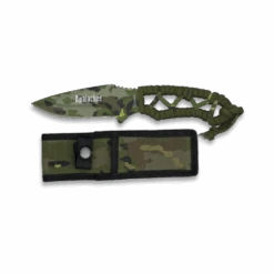 Couteau De Survie Vert Paracorde Lame 8.3 Cm